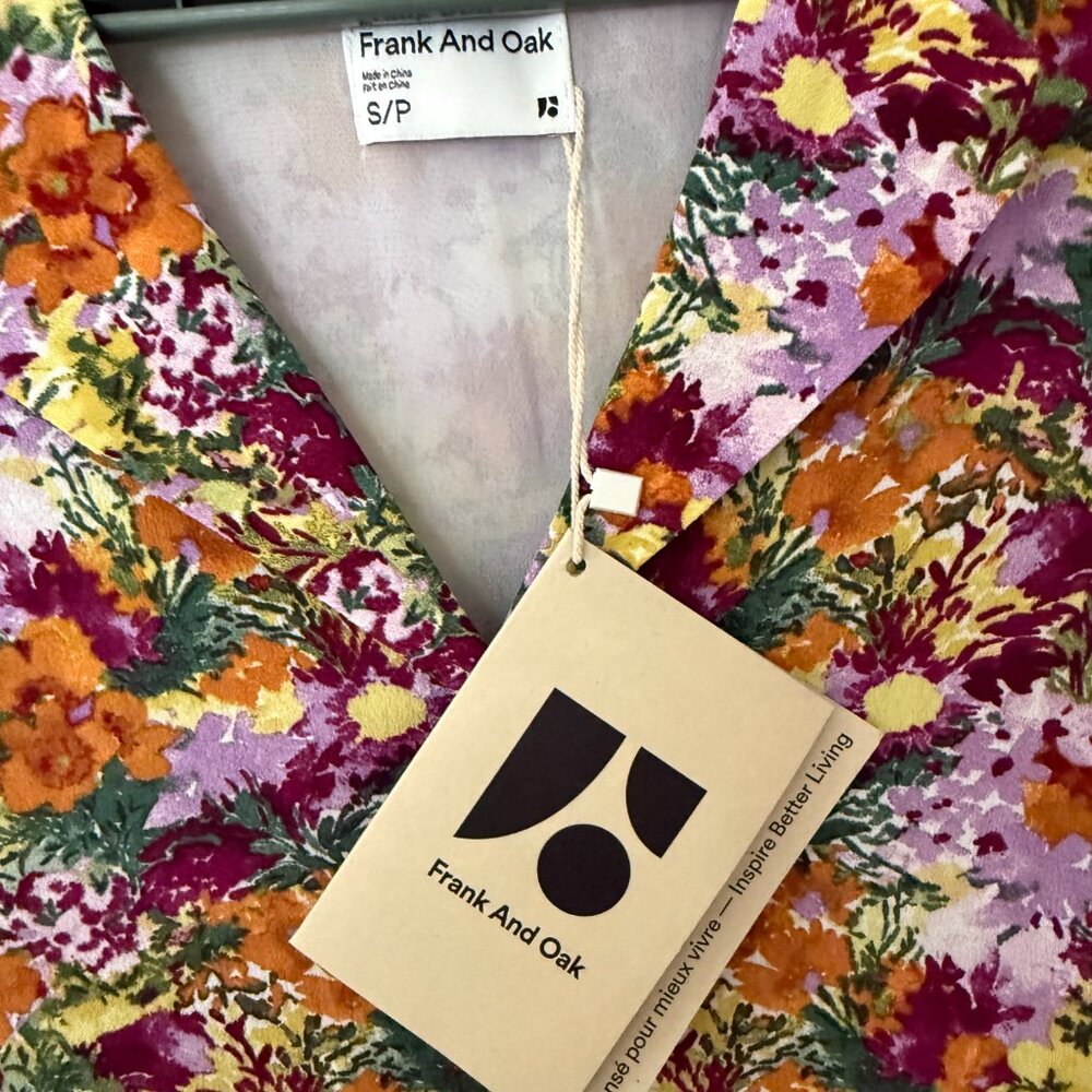 BNWT- Frank and Oak Babydoll Mulberry Dress - Picture 6 of 7